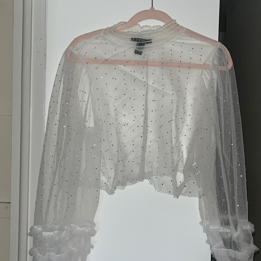 White Embellished Blouse